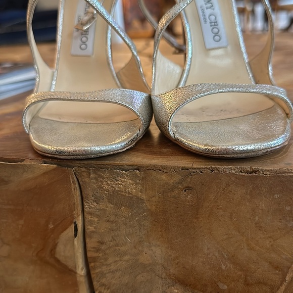 Jimmy Choo Champagne evening heels - Picture 4 of 8